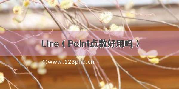 Line（Point点数好用吗）