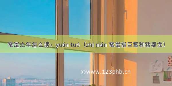 鼋鼍之年怎么读：yuán tuó（zhī nián 鼋鼍指巨鳖和猪婆龙）