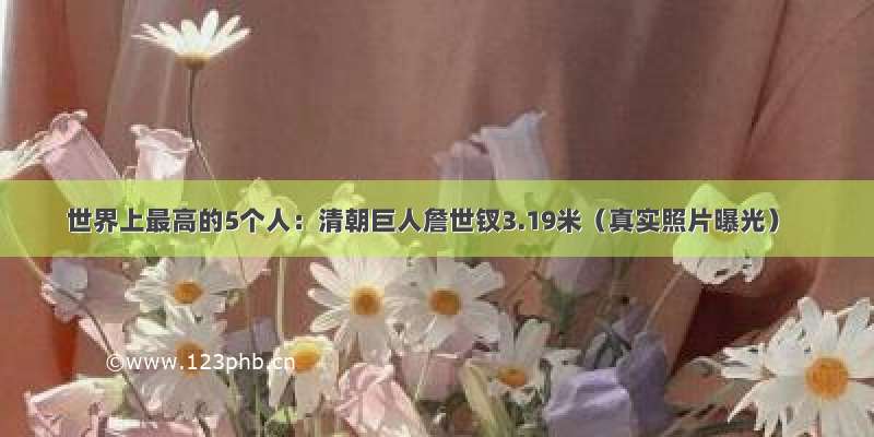 世界上最高的5个人：清朝巨人詹世钗3.19米（真实照片曝光）