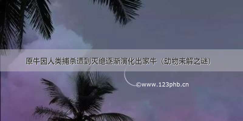 原牛因人类捕杀遭到灭绝逐渐演化出家牛（动物未解之谜）