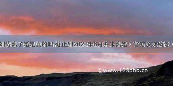 刘涛离了婚是真的吗 截止到2022年6月并未离婚（官方多次辟谣）