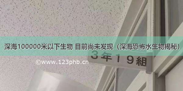 深海100000米以下生物 目前尚未发现（深海恐怖水生物揭秘）