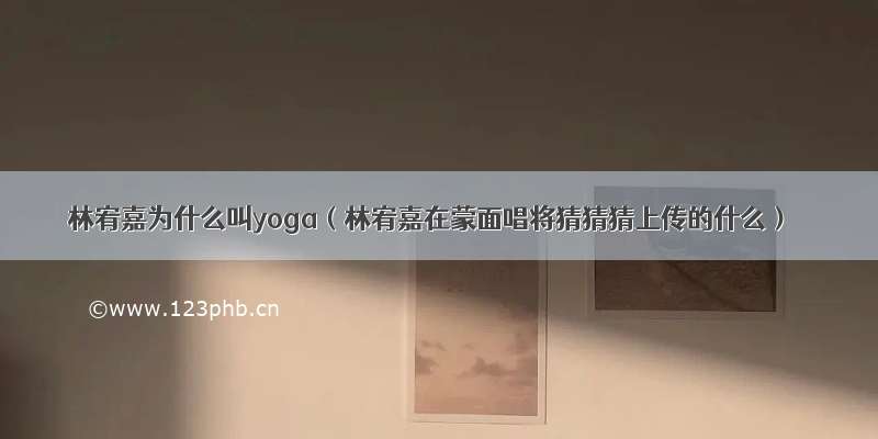 林宥嘉为什么叫yoga（林宥嘉在蒙面唱将猜猜猜上传的什么）