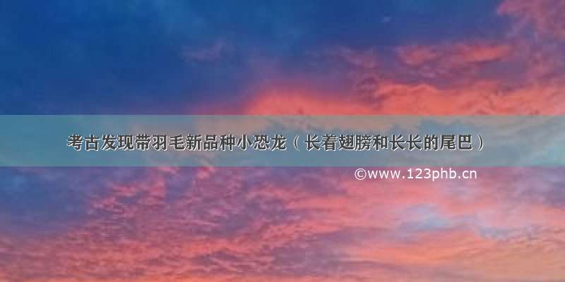 考古发现带羽毛新品种小恐龙（长着翅膀和长长的尾巴）