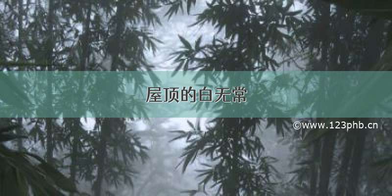 屋顶的白无常