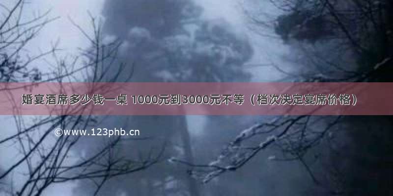 婚宴酒席多少钱一桌 1000元到3000元不等（档次决定宴席价格）