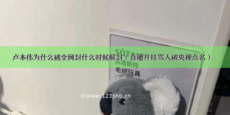 卢本伟为什么被全网封什么时候解封（直播开挂骂人被央视点名）