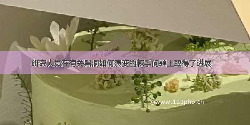 研究人员在有关黑洞如何演变的棘手问题上取得了进展