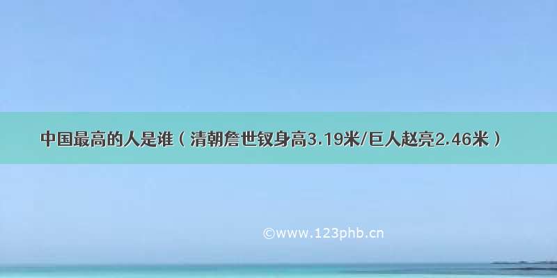 中国最高的人是谁（清朝詹世钗身高3.19米/巨人赵亮2.46米）