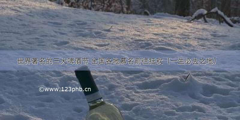 世界著名的三大啤酒节 全国各地慕名前往狂欢（一生必去之地）