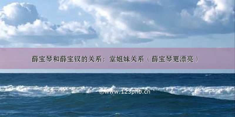 薛宝琴和薛宝钗的关系：堂姐妹关系（薛宝琴更漂亮）