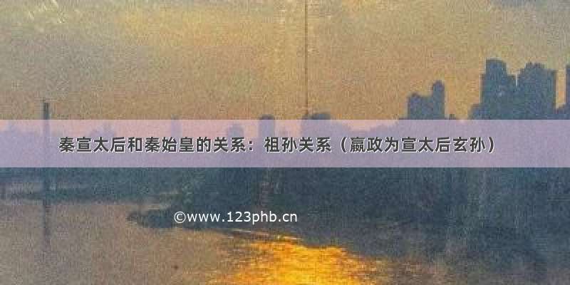 秦宣太后和秦始皇的关系：祖孙关系（嬴政为宣太后玄孙）