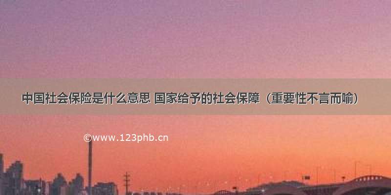 中国社会保险是什么意思 国家给予的社会保障（重要性不言而喻）