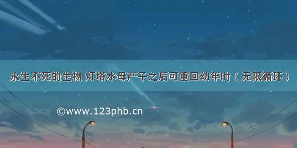 永生不死的生物 灯塔水母产子之后可重回幼年时（无限循环）