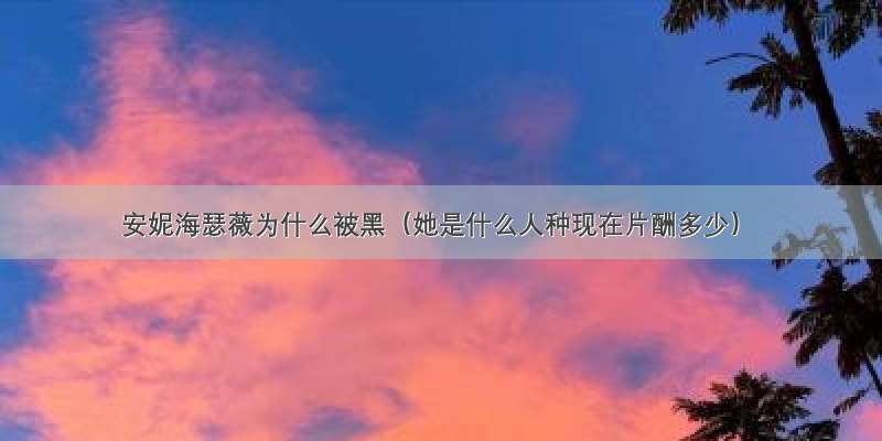 安妮海瑟薇为什么被黑（她是什么人种现在片酬多少）