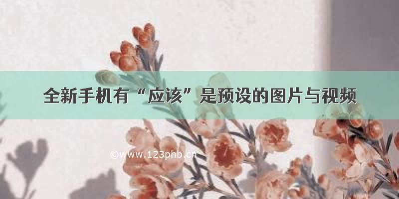 全新手机有“应该”是预设的图片与视频