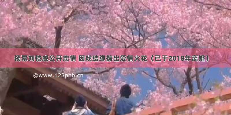 杨幂刘恺威公开恋情 因戏结缘擦出爱情火花（已于2018年离婚）