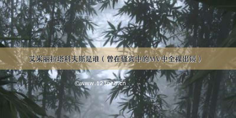 艾米丽拉塔科夫斯是谁（曾在骚宾中的MV中全裸出镜）