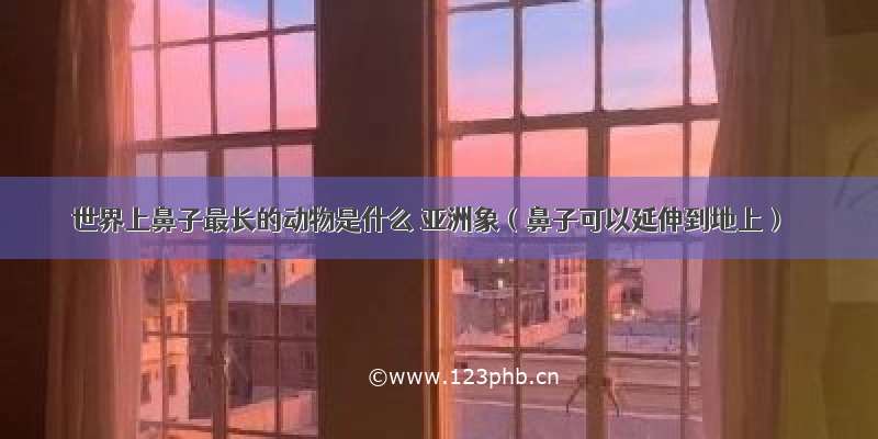 世界上鼻子最长的动物是什么 亚洲象（鼻子可以延伸到地上）