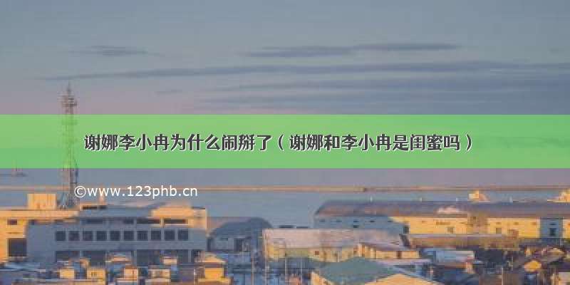 谢娜李小冉为什么闹掰了（谢娜和李小冉是闺蜜吗）