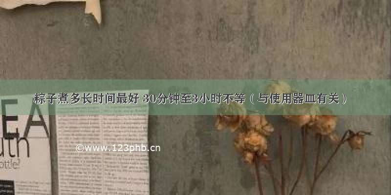 粽子煮多长时间最好 30分钟至3小时不等（与使用器皿有关）