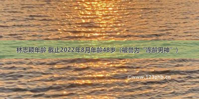 林志颖年龄 截止2022年8月年龄48岁（被誉为“冻龄男神”）