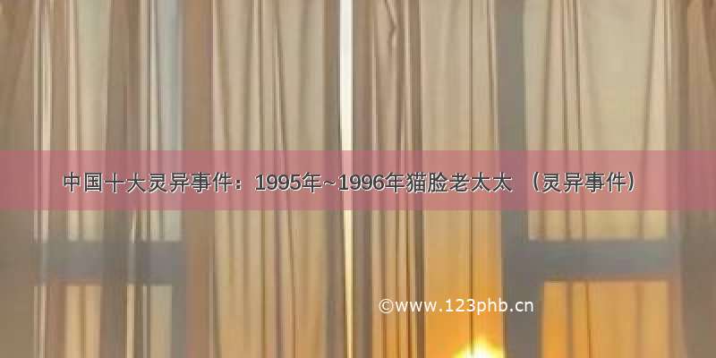 中国十大灵异事件：1995年~1996年猫脸老太太 （灵异事件）