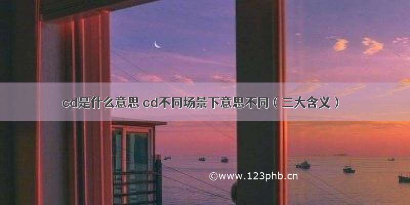 cd是什么意思 cd不同场景下意思不同（三大含义）