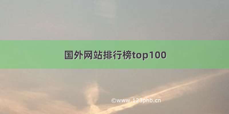 国外网站排行榜top100