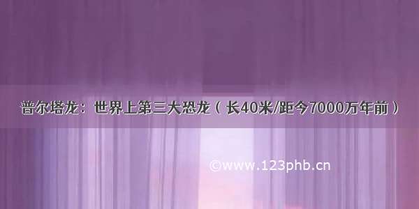 普尔塔龙：世界上第三大恐龙（长40米/距今7000万年前）