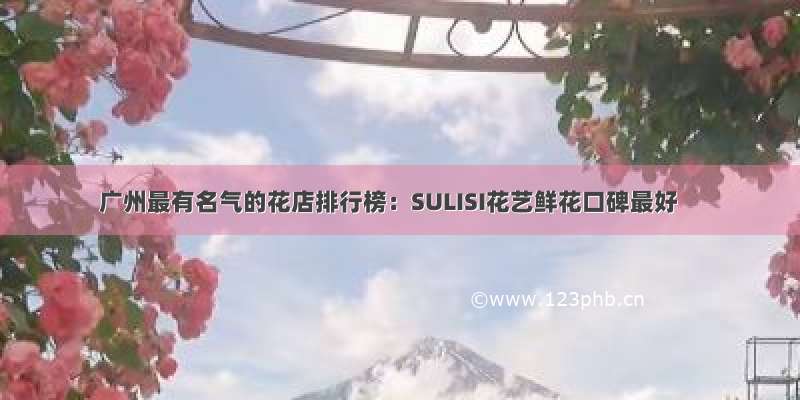 广州最有名气的花店排行榜：SULISI花艺鲜花口碑最好