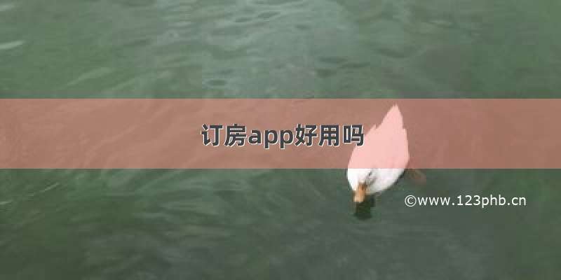 订房app好用吗