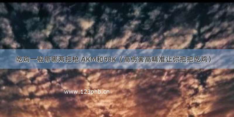 吃鸡一般带哪两把枪 AKM和98K（高伤害高精准让你把把吃鸡）