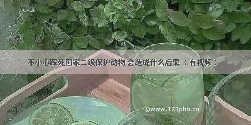 不小心踩死国家二级保护动物 会造成什么后果 （有视频）