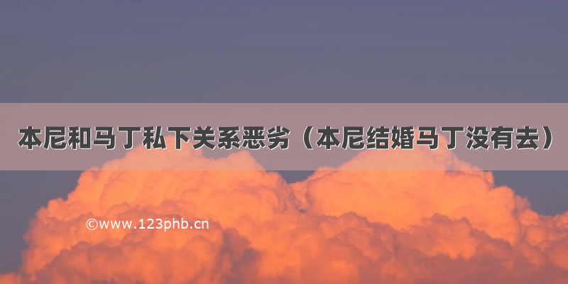 本尼和马丁私下关系恶劣（本尼结婚马丁没有去）