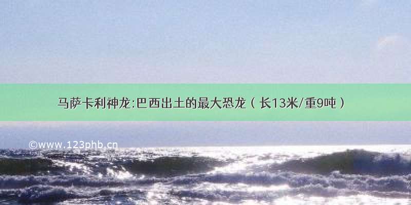 马萨卡利神龙:巴西出土的最大恐龙（长13米/重9吨）