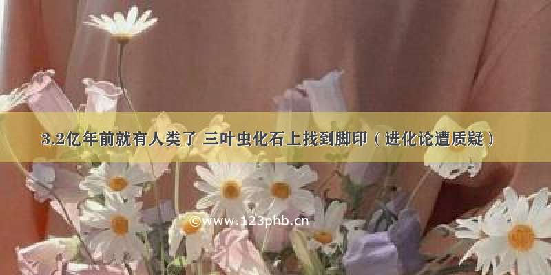 3.2亿年前就有人类了 三叶虫化石上找到脚印（进化论遭质疑）