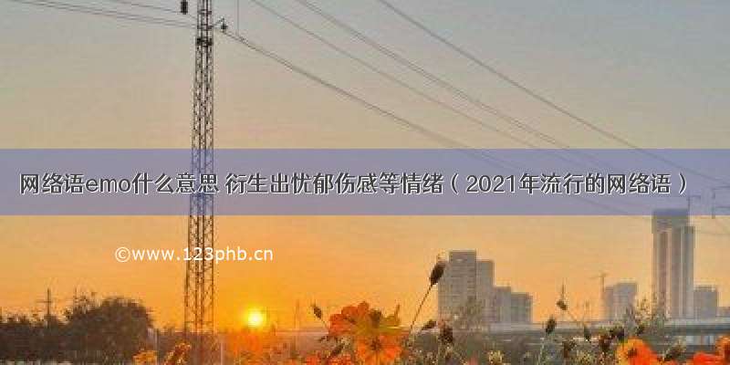 网络语emo什么意思 衍生出忧郁伤感等情绪（2021年流行的网络语）