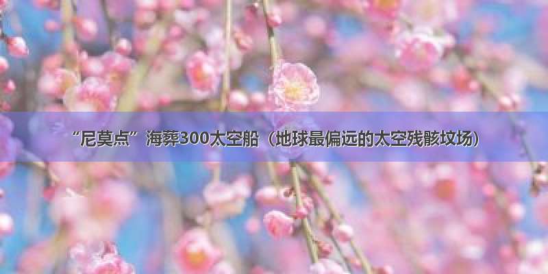 “尼莫点”海葬300太空船（地球最偏远的太空残骸坟场）