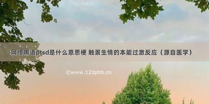 网络用语ptsd是什么意思梗 触景生情的本能过激反应（源自医学）