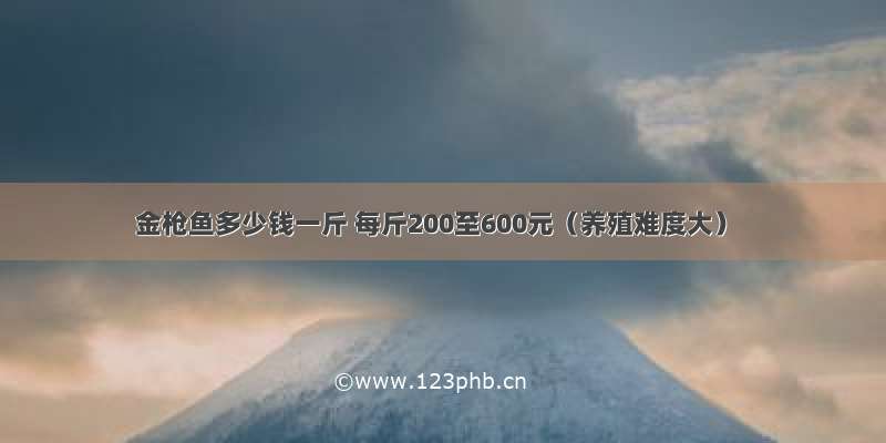 金枪鱼多少钱一斤 每斤200至600元（养殖难度大）