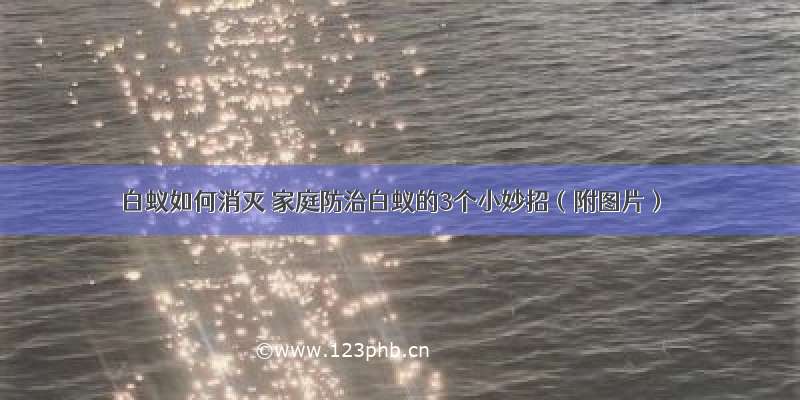 白蚁如何消灭 家庭防治白蚁的3个小妙招（附图片）