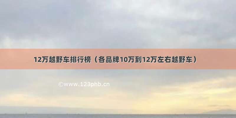 12万越野车排行榜（各品牌10万到12万左右越野车）