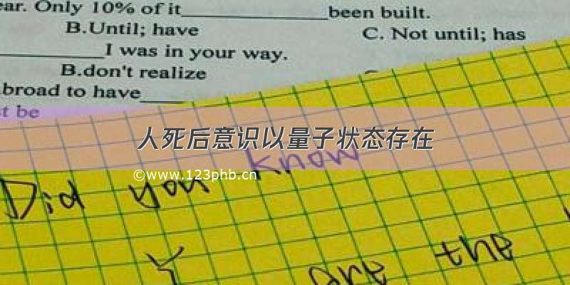 人死后意识以量子状态存在