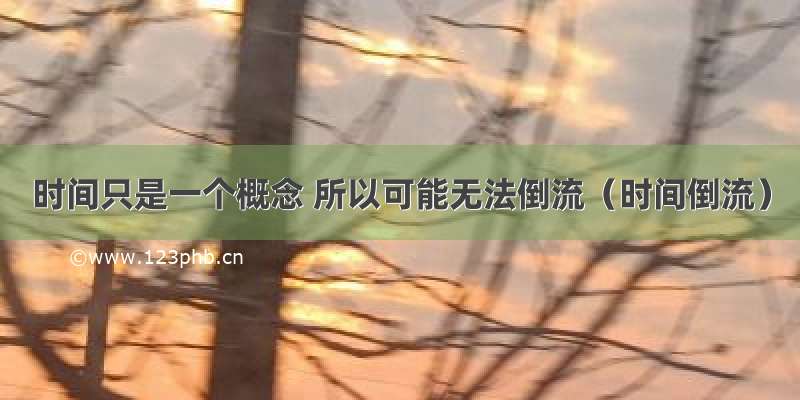 时间只是一个概念 所以可能无法倒流（时间倒流）