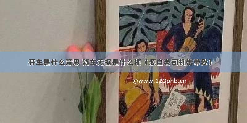 开车是什么意思 疑车无据是什么梗（源自老司机带带我）