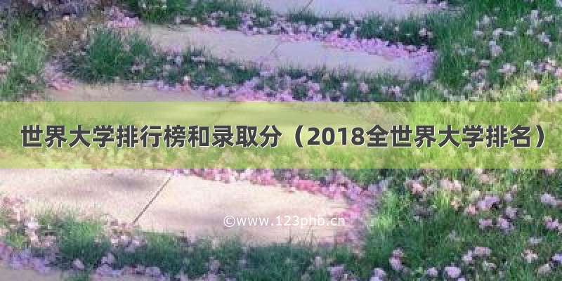 世界大学排行榜和录取分（2018全世界大学排名）