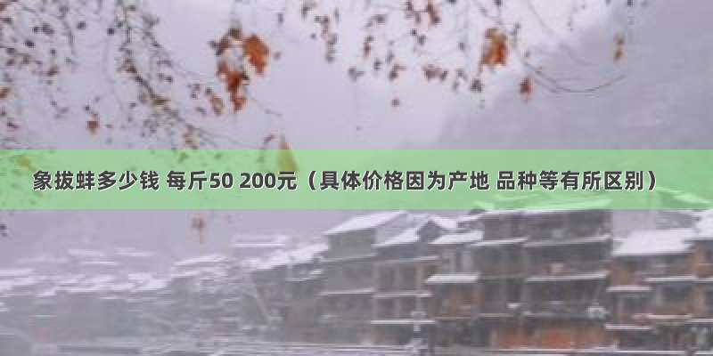 象拔蚌多少钱 每斤50 200元（具体价格因为产地 品种等有所区别）