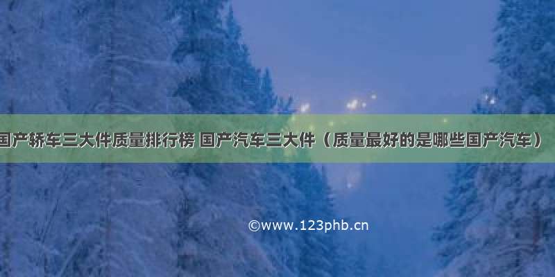 国产轿车三大件质量排行榜 国产汽车三大件（质量最好的是哪些国产汽车）