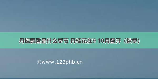 丹桂飘香是什么季节 丹桂花在9 10月盛开（秋季）